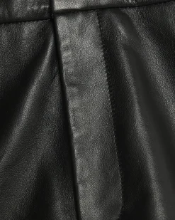 Black Leather Shorts