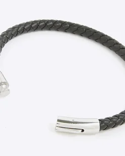 Black Leather Skinny Bracelet
