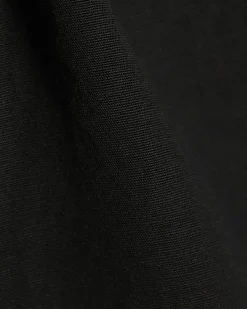 Black Linen Blend Scallop Trim Tank Top