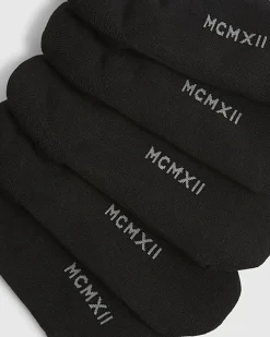 Black Liner Socks Pack Of 5 Socks