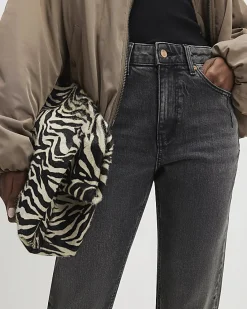 Black Mid Rise Mom Fit Sculpt Jeans