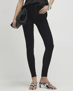 Black Mid Rise Sculpt Skinny Jeans