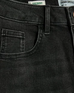 Black Mid Rise Skinny Jeans