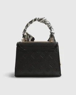 Black Mini Embossed Scarf Tote Bag