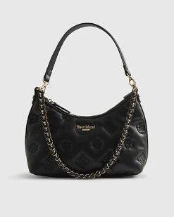 Black Monogram Quilted Shoulder Bag