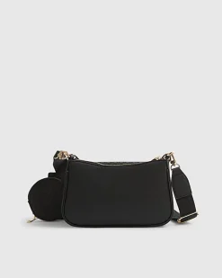 Black Multi Pouch Monogram Crossbody Bag