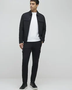 Black Muscle Fit Shacket