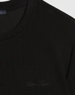 Black Muscle Fit Stripe T-Shirt