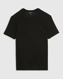 Black Muscle Fit Stripe T-Shirt