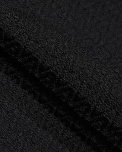 Black Muscle Fit Textured Knit T-shirt