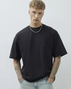 Black Oversized Fit Crew Neck T- Shirt