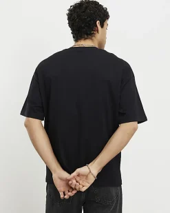 Black Oversized Fit Crew Neck T-Shirts 3 Pack