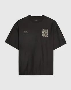Black Oversized Fit Dragon Graphic T-Shirt