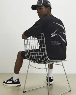Black Oversized Fit Midweight T-shirt