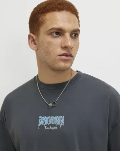 Black Oversized Fit Washed Downtown T-Shirt