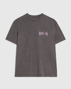 Black Oversized Fit Washed Surf City T-Shirt