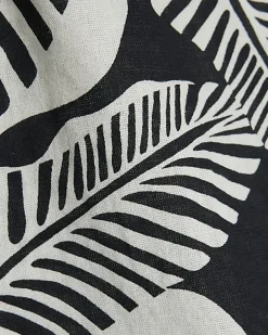 Black Palm Print Tank Top