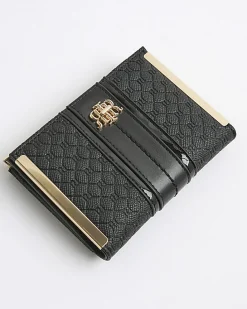 Black Panelled Monogram Purse