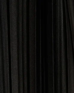 Black Plisse Midi Skirt