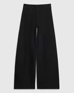 Black Pull-On Sculpt Palazzo Jeans