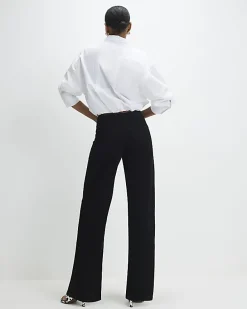 Black Pull-On Sculpt Palazzo Jeans