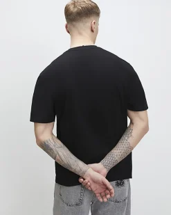 Black Regular Fit Crew Neck T-Shirt