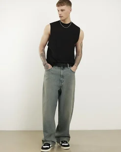 Black Regular Fit Essential Tank Top