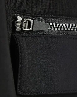 Black Regular Fit Nylon Pocket Cargo Shorts
