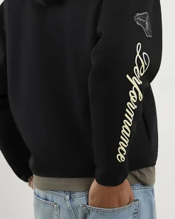 Black Regular Fit Penrose Zip Through Hoodie