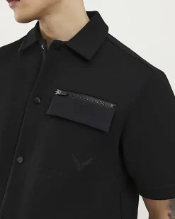 Black Regular Fit Premium Pocket Shirt