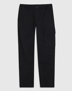 Black Regular Fit Stretch Cargo Trousers