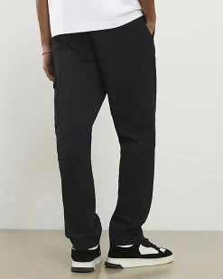 Black Regular Fit Stretch Cargo Trousers
