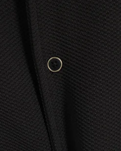 Black Regular Fit Textured Revere Shirt