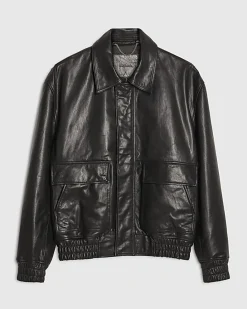 Black RI Studio Leather Blouson Jacket