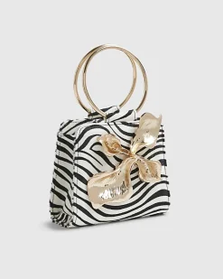 Black RI Studio Leather Metal Detail Bag
