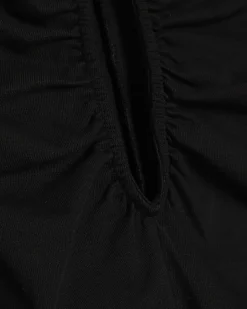 Black Short Angel Sleeve Cut Out Dress