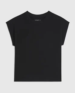 Black Short Sleeve Loose Fit Top