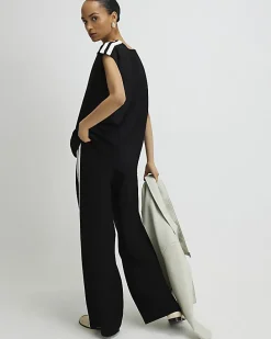 Black Side Tape Joggers