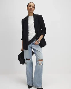 Black Single Breasted Blazer
