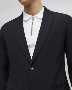 Black Skinny Fit Stretch Suit Jacket