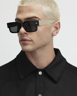 Black Slim Fit Faux Suedette Overshirt