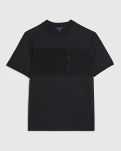 Black Slim Fit Nylon Pocket T-shirt