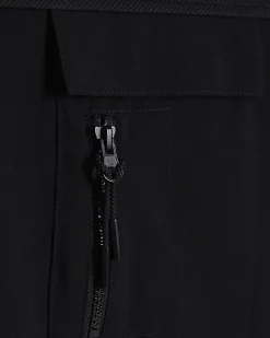 Black Slim Fit Nylon Pocket T-shirt