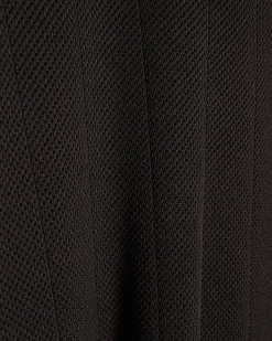 Black Slim Fit Premium Textured Knit Polo