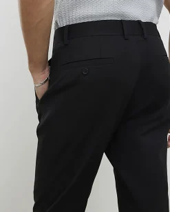 Black Slim Fit Stretch Chino Trousers