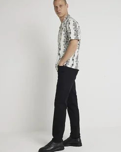 Black Slim Fit Stretch Jeans