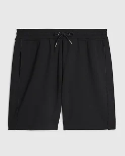 Black Slim Fit Textured Tipped Shorts