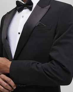 Black Slim Fit Tuxedo Jacket