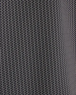 Black Slim Fit Zip Neck Jacquard Polo Shirt