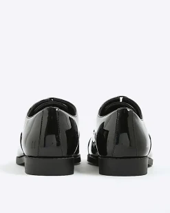 Black Smart Patent Derby Shoes